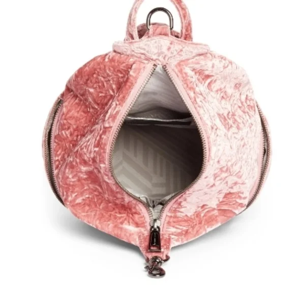 REBECCA MINKOFF Medium Julian Velvet Backpack - Picture 8 of 11